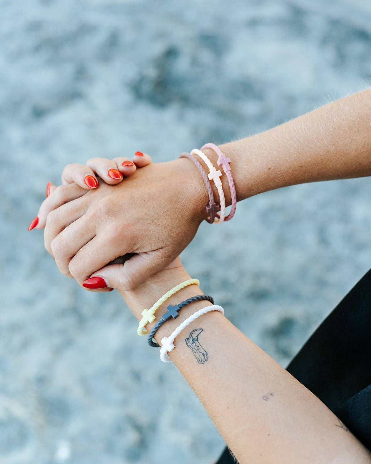 Infinity Cross Bracelets - Coconut