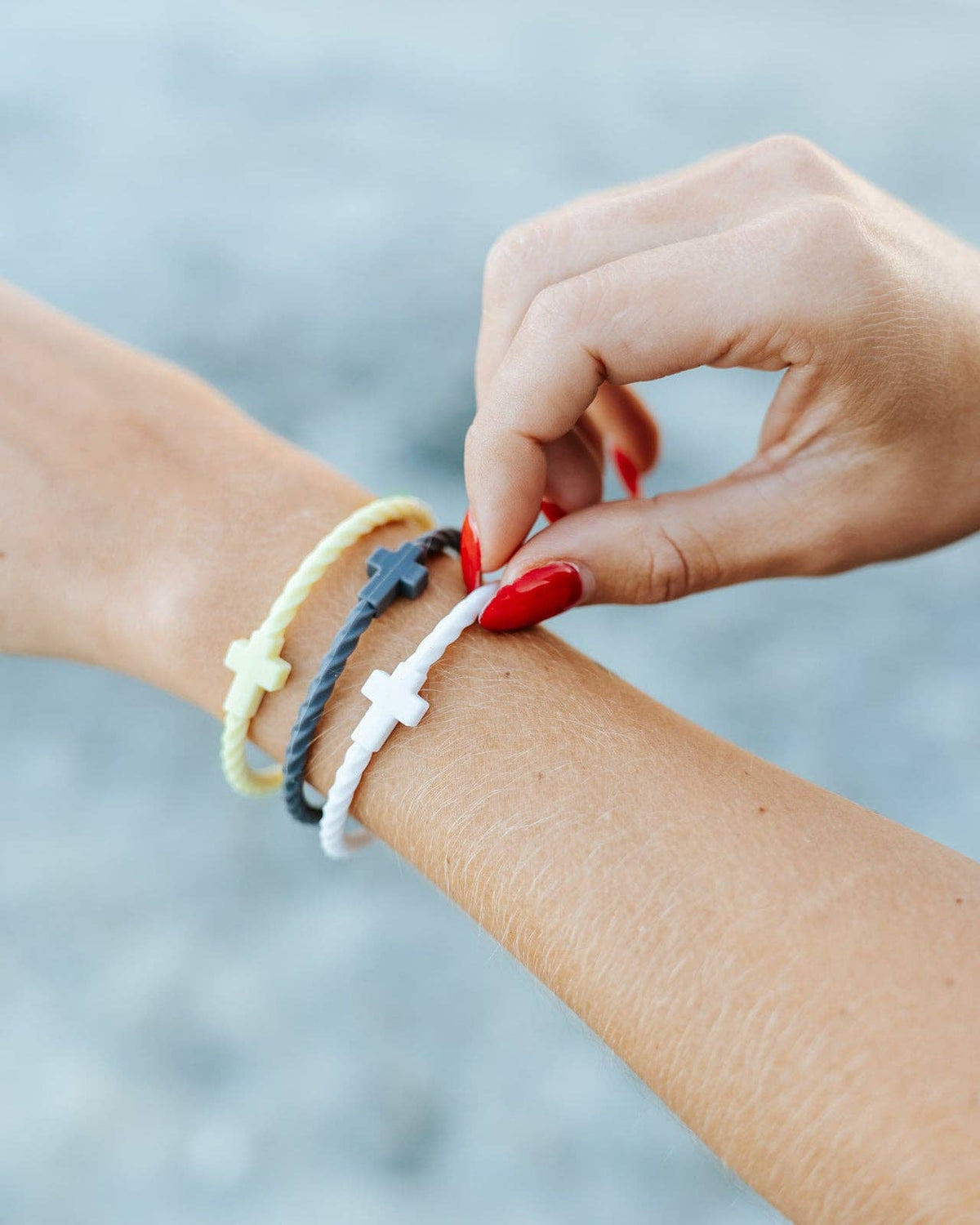 Infinity Cross Bracelets - Coconut