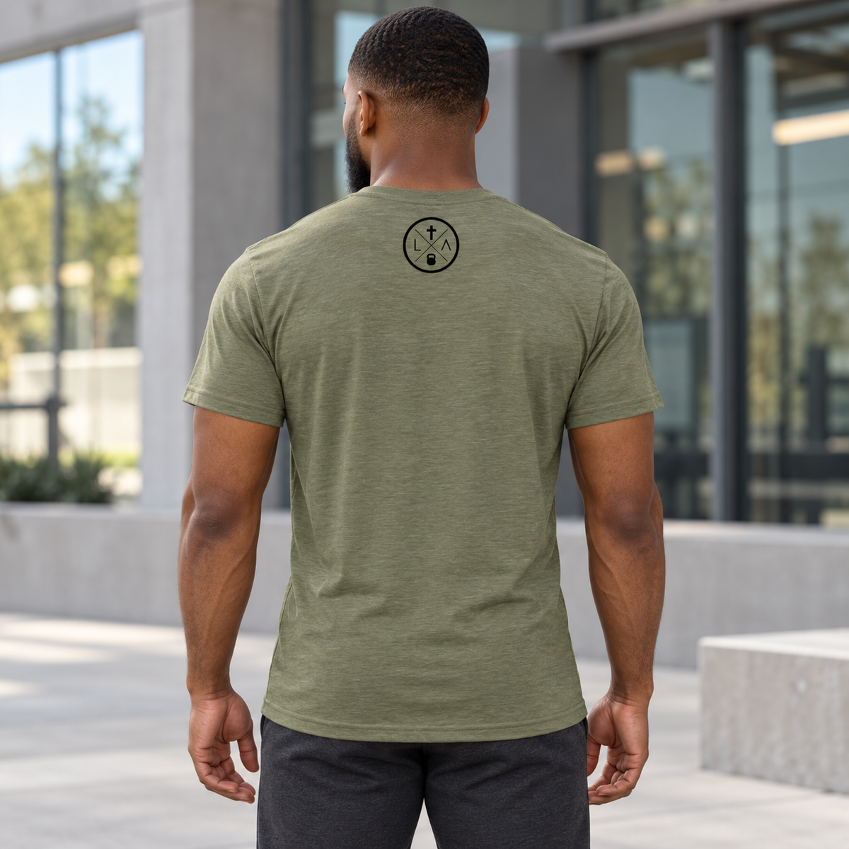 LIFTED Tri-Blend Tee — Army Green