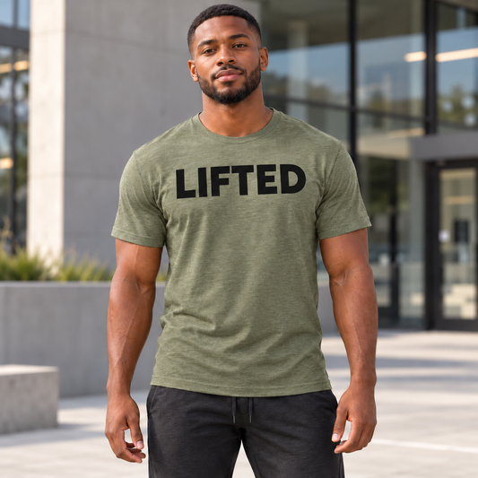LIFTED Tri-Blend Tee — Army Green