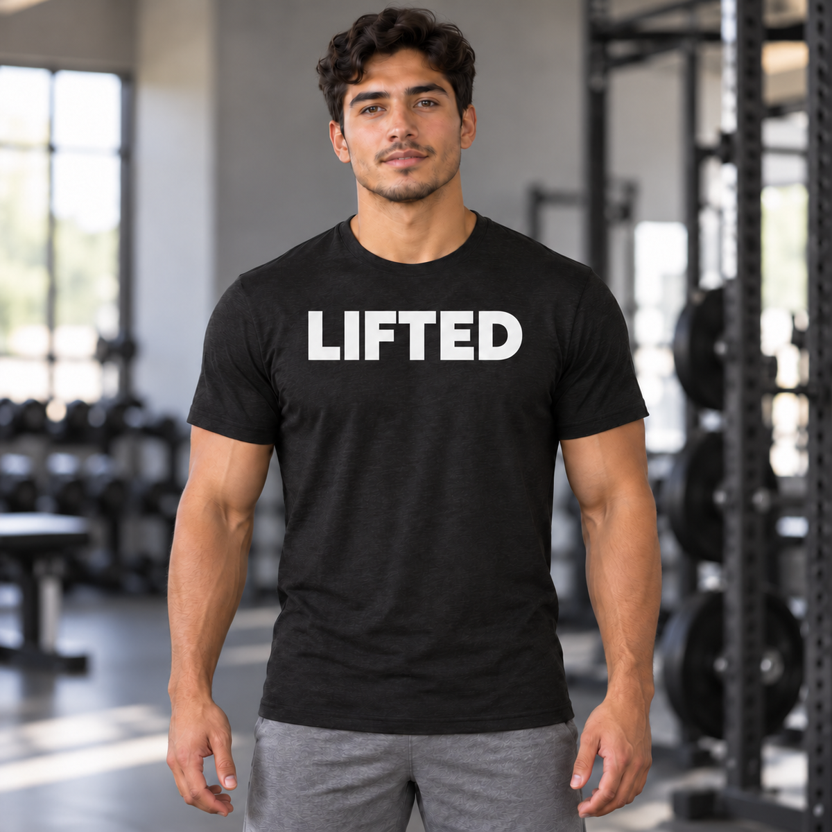 LIFTED Tri-Blend Tee — Black