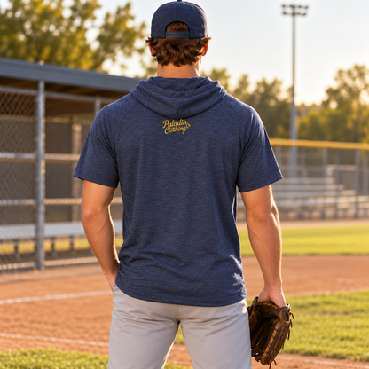 Bring Jesus Campus Short Sleeve Hoodie — CCHS Navy & Gold