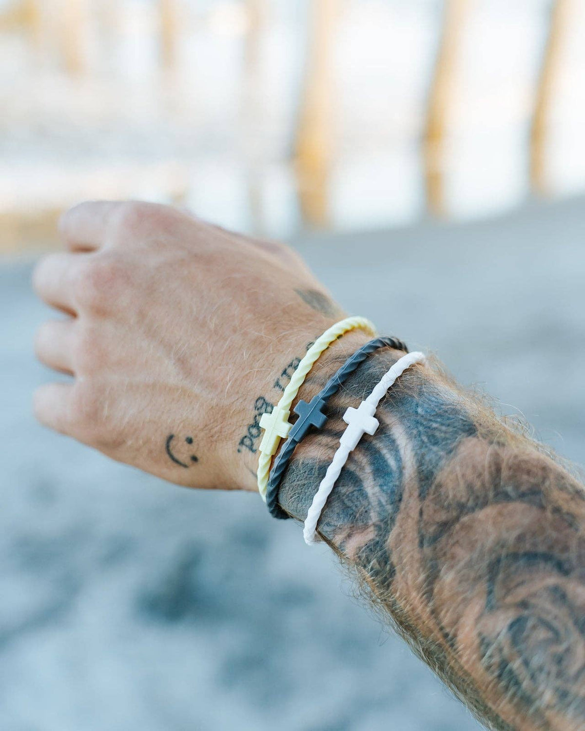 Infinity Cross Bracelets - Coconut